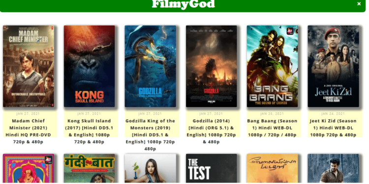 Filmygod– Download Latest Bollywood, Hollywood & Hindi Dubbed Movies